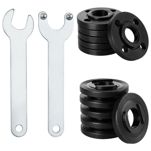12pcs Angle Grinder Flange Nuts 5/8inch-11,with 2pcs Spanner, Replacement Attachments