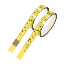 Lot de 2 rubans à mesurer auto-adhésifs en acier, lecture de droite à gauche, 200 cm ou 78 pouces, règles impériales et métriques