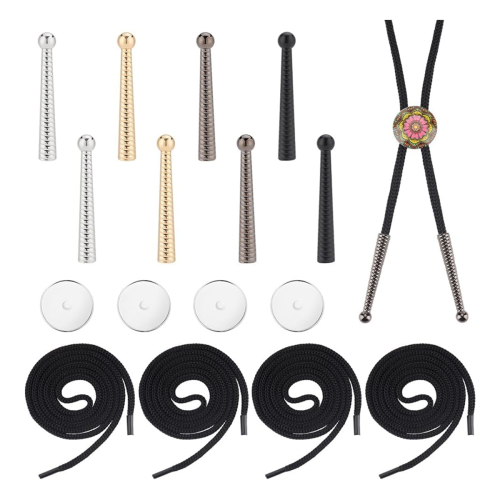 Bolo Tie Findings DenimTie Replacement End Cap Kit for DIY Making 1