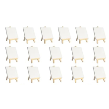 Mini Canvases with Easel Sets 16 Pack, Small Painting Canvas 4 X Inch Art Kit