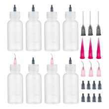 8 Stück Präzisions-Applikatorflasche mit Nadelspitze, Klebstoffflaschen zum Auspressen, für Paint Quilling Craft, 50 ml