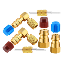 Kit adattatore di conversione da R12 a R134A AC, valvola di attacco rapido A/C porta 90 retrofit alta/bassa pressione