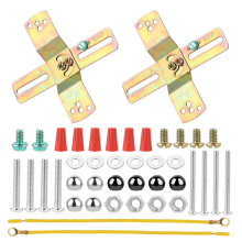 2 Sets Light Fixture Mounting Bracket,4 Inch -Shaped Mount Bracket Crossbar with Screws