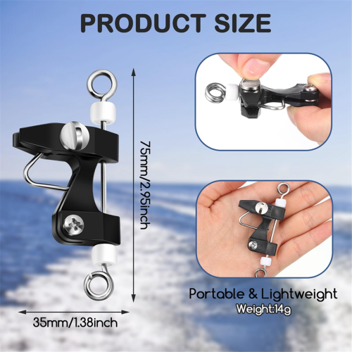 6Pcs Outrigger Release Clips Downrigger mit Einstellbare Spannung Hobel Bord Angeln Kite 2