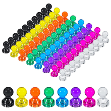 80 magneti da frigorifero potenti, magneti colorati con puntina da disegno, magneti da frigorifero per lavagna bianca, piccoli (8 colori)