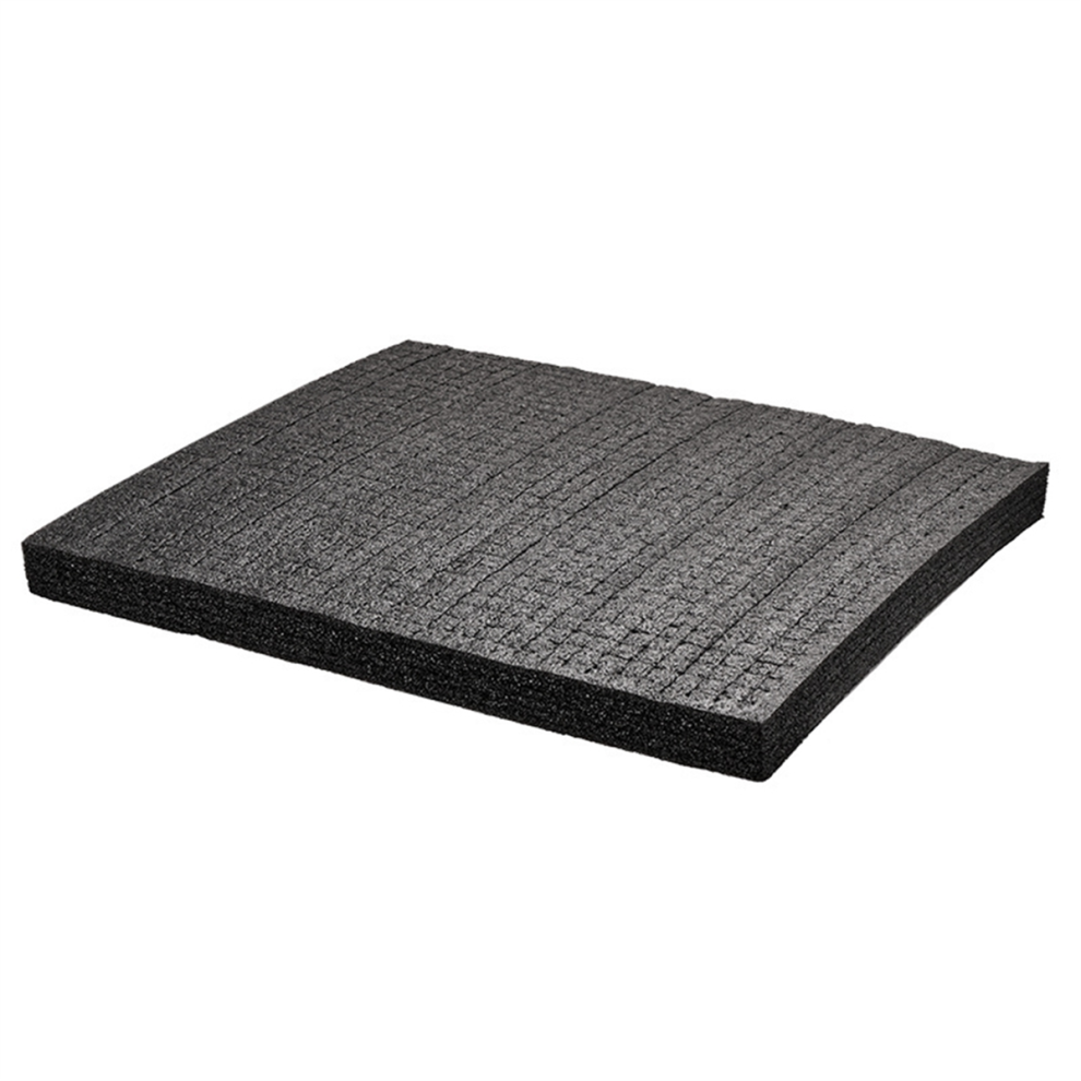 2 stuks 50x30x2cm uit elkaar te halen schuimrubberen inzetstuk snijvoering verpakking voorsnijgereedschapskist en harde koffer zwart