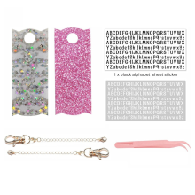 Namensschilder Anhänger für Wasserflasche, Becher, Acryl-Zubehör, Charms mit Griff, Deckelaufsätze B