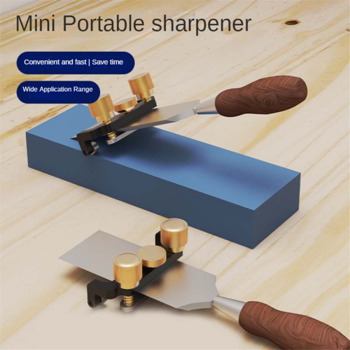 Mini Portable Sharpener Manual Sharpening Knife Angle Setter Adjustable Height Woodworking Planer Leather Blade Tools-A 2