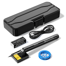 5V Micro-USB Soldering Iron Kit,with Battery Wireless Portable Electric Welding Machine Solder Pen Black