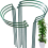 Supporto per piante da giardino, robusto supporto per gabbia ad anello semicircolare per peonie (10 pezzi) 2