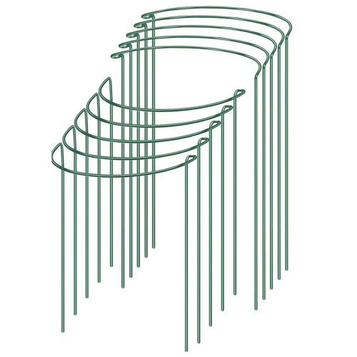 Supporto per piante da giardino, robusto supporto per gabbia ad anello semicircolare per peonie (10 pezzi) 2