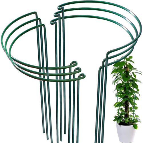 Supporto per piante da giardino, robusto supporto per gabbia ad anello semicircolare per peonie (10 pezzi)