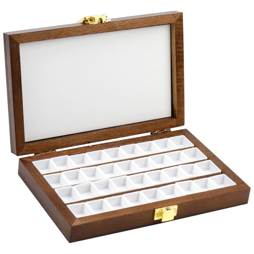 Holz Aquarell Palette 36 Zellen Leere Box Tragbare