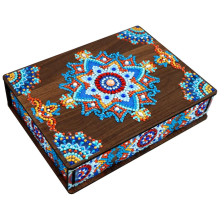 DIY Mandala Holzbox für Diamantkunst, dekorative Geschenke, Desktop-Dekoration