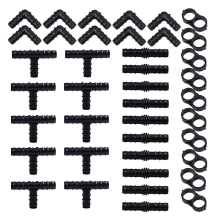 Druppelirrigatie Accessoires Kit Barb Connector voor Systeem Tuinbewatering 40 STUKS