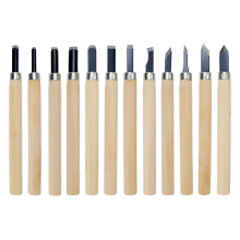 Kit di utensili per intaglio del legno professionale, set di 12 pezzi in acciaio al carbonio, ottimo per il legno