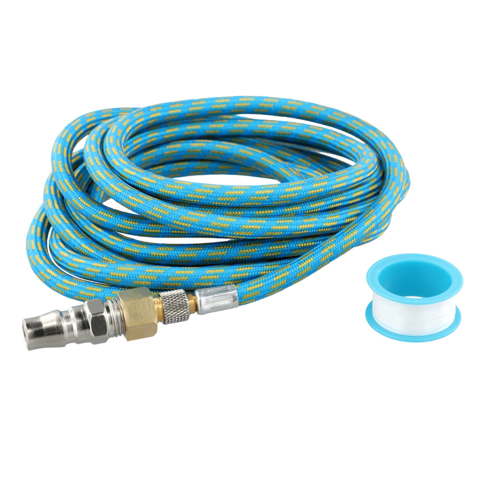 3 meter/9,84 voet nylon gevlochten airbrush luchtslang standaard 1/8 inch-1/4 inch adapter geschikt voor Bursh