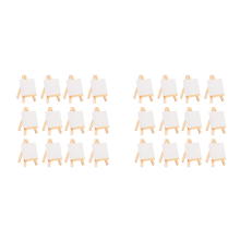 12 stuks kunstenaars mini-ezel + 3 inch x 3 inch mini canvas schilderijset