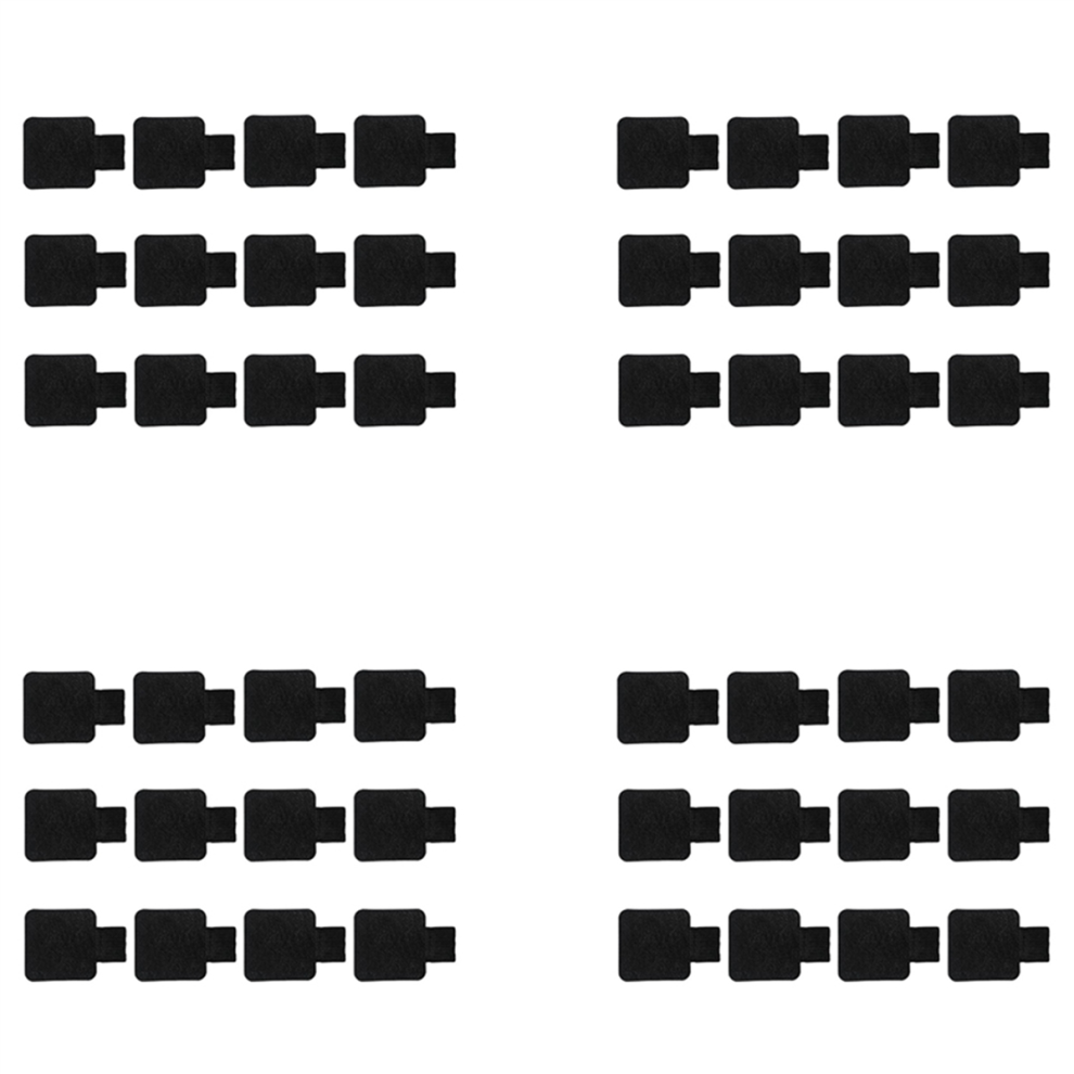 48 Stuks Zwarte Zelfklevende Pennenhouder Met Bandlus Kunstmatig-image