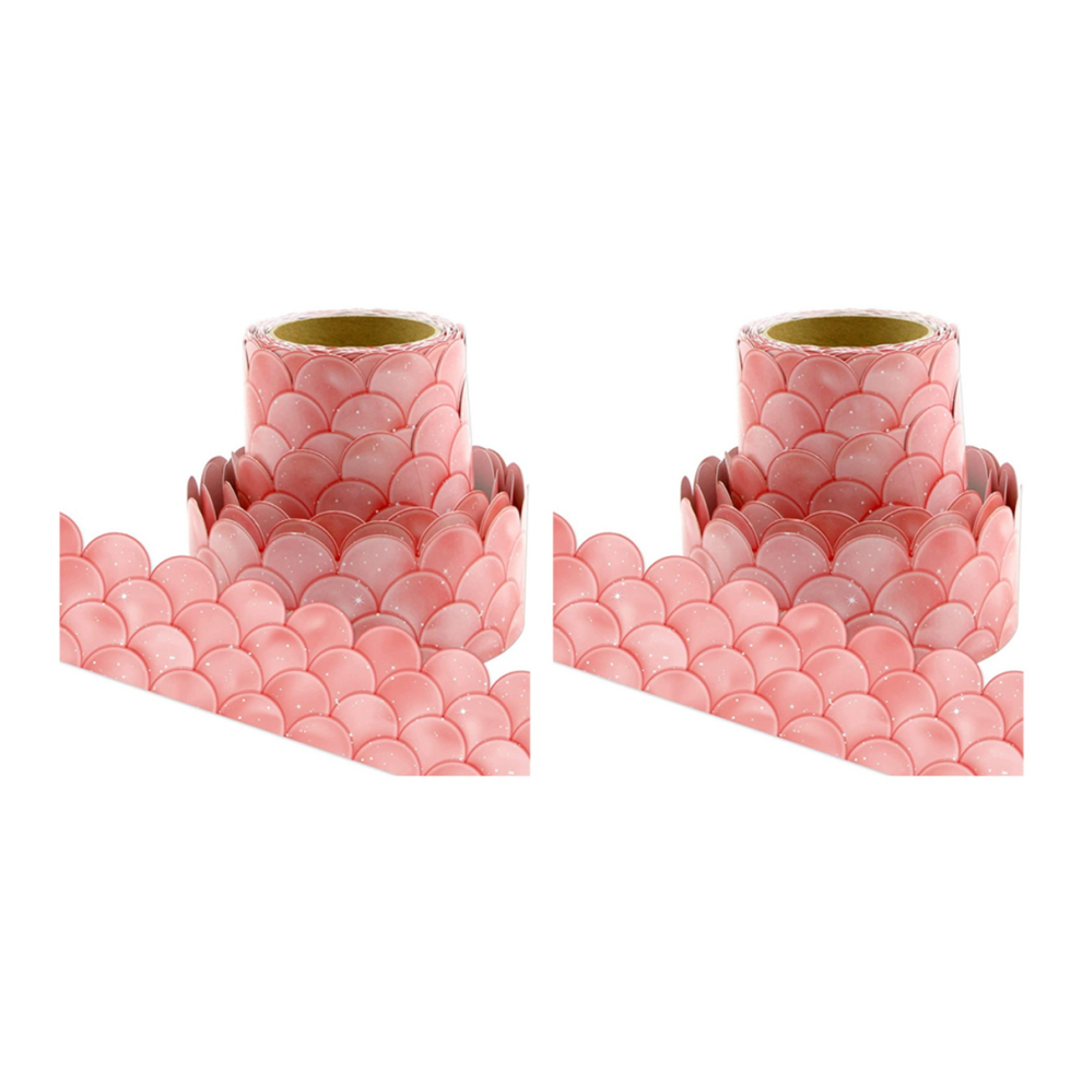 20M Ombre RóZsaszíN KagylóMintáS Fali SzegéLyek Egyenes SzegéLyek-image