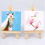 10 Sets Mini Display Easel With Canvas 8X8Cm Small Table Gift 5