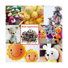 Olhos de segurança com arruelas, 150 peças de brinquedo de pelúcia, urso de pelúcia, olho de plástico preto