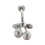 PIERCING NOMBRIL CERISE 361L ACIER CHIRURGICAL 3