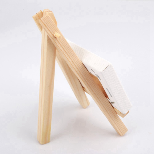 10 Sets Mini Display Easel With Canvas 8X8Cm Small Table Gift 1