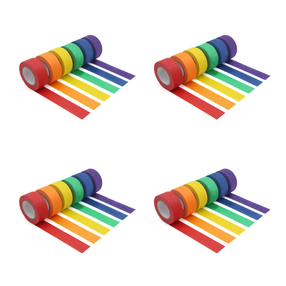 Masking Tape,6 Different Color Rolls- 1 Inch X 13 Yards (2.4Cm X 12M) 4713231919312