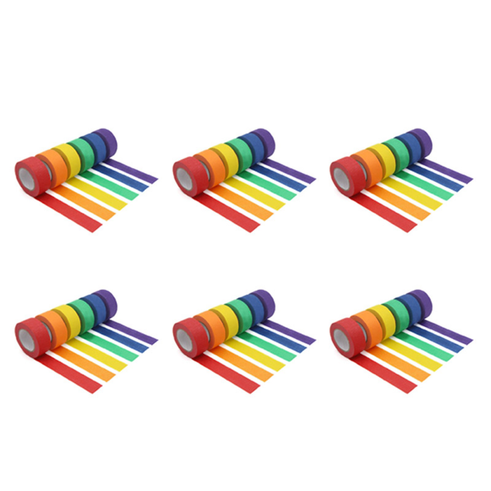 Masking Tape,6 Different Color Rolls- 1 Inch X 13 Yards (2.4Cm X 12M) 4713231919329