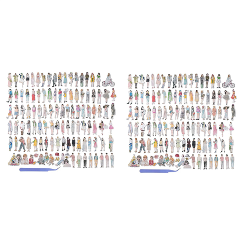 108 Pcs People Stickers for Journaling Scrapbooking,Scrapbook Sticker