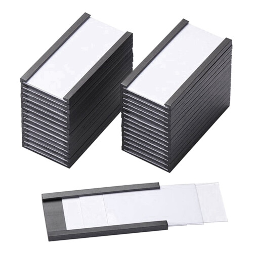 100Pcs Magnetic Label Holders with Magnetic Data Card Holders 2