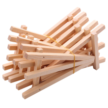10 db-os mini fa művész festőállvány - háromszög alakú esküvői asztali állvány 15 x 8 cm