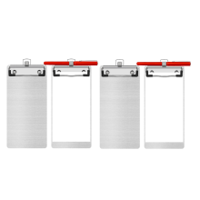 Udklipsholder 4,1 x 8,4 tommer mini aluminium lommeudklipsholder A5 udklipsholder