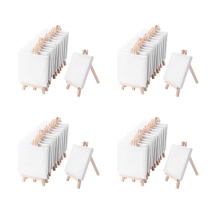 10,2 x 10,2 cm Mini-Leinwand und 8 x 16 cm Mini-Staffelei aus Holz, 12er-Set