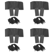400 Set schwarze Preisschilder mit Schnuranhängern mit Stecknadeln, individuelle Kleidung