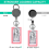 2 Pack Heavy Duty Retractable Badge Holder, for Name Card Keychain 3