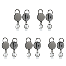 2 Pack Heavy Duty Retractable Badge Holder, for Name Card Keychain