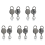 2 Pack Heavy Duty Retractable Badge Holder, for Name Card Keychain 1