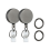 2 Pack Heavy Duty Retractable Badge Holder, for Name Card Keychain 4