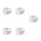 10 x Base de Anillo Ajustable Oval Baado Plata DIY 15 mm 1