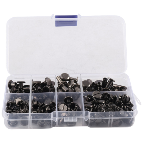 90 σετ βιδών Chicago Assorted Kit, 6 μεγέθη για DIY δερμάτινες κατασκευές A 1