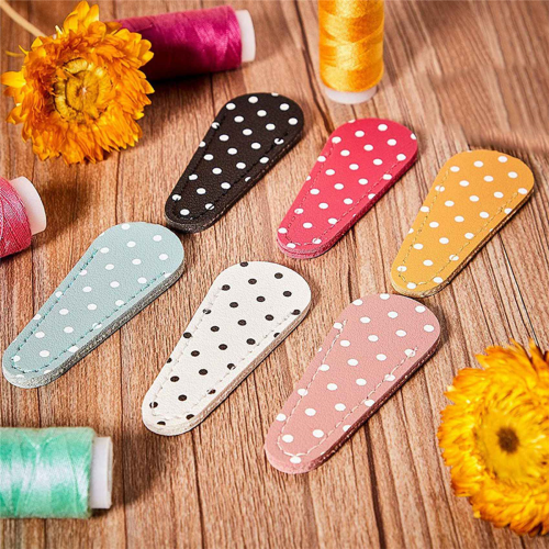 6 Stück Stickschere, gepunktete Scheren-Schutzhülle 2