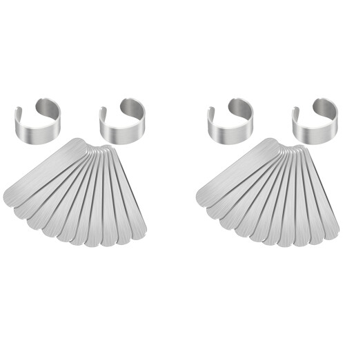 12 peças de anéis de alumínio para estampagem de metal em branco 0,47 x 2,24 polegadas