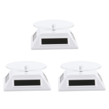 White Solar/Battery Powered Rotating Stand Product Display
