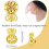 3-Pairs Earring Backs,Earring Backs Lifter (Gold) 4