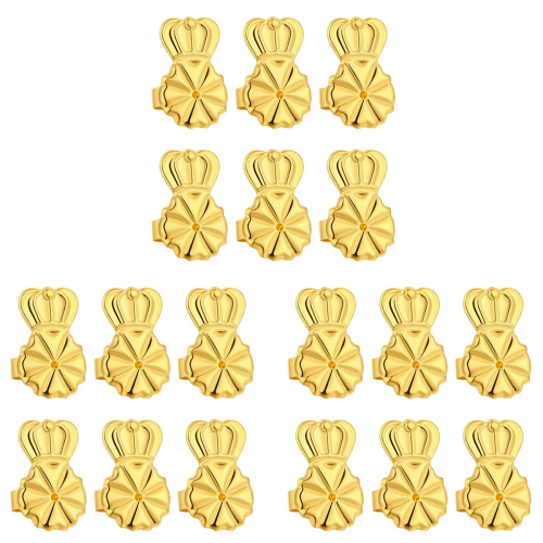 3-Pairs Earring Backs,Earring Backs Lifter (Gold)