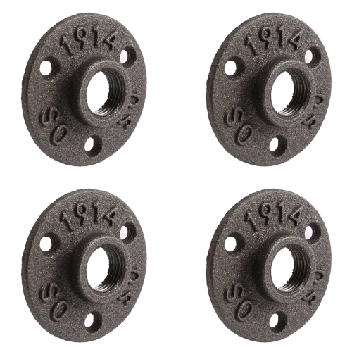 Raccords de tuyauterie en fonte noire de 1/2 po, bride de sol filetée — free download
