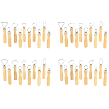 Metal + wood Thick Handle Pottery Sculpting Tool Set Pack of 10
