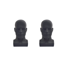 Male Mannequin Head Professional Manikin Head (Matte Black)
